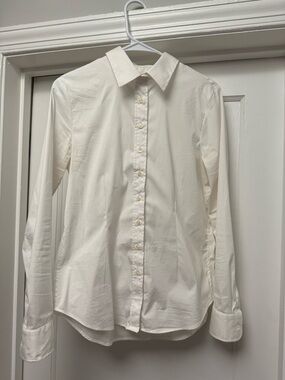 The Shirt by Rochelle Behrens Slim White Button-Up Dress Shirt
